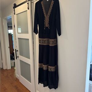 Black and Gold Maxi Dress